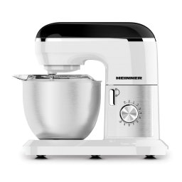 Mixer Planetar Heinner HPM-1010WHBK | 1010W, 5.5L, 6 Viteze, Alb-Negru