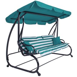 Balansoar tip pat pentru 4 persoane Sersimo Roma, copertina reglabila, 300 kg