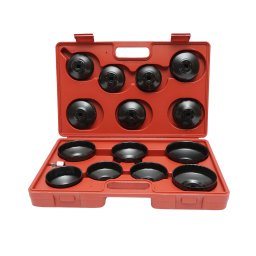 Trusa chei pentru filtre de ulei 15 piese, 65-100 mm, cu valiza