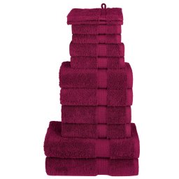 Set de prosoape premium SOLUND, 12 piese, bordo, 600 g/m² GartenMobel Dekor