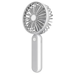 Ventilator de birou portabil Platinet, reincarcabil, 1200 mAh, 3 viteze, alb