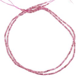 Sirag Turmalina roz cuburi fatetate 2mm, 40cm