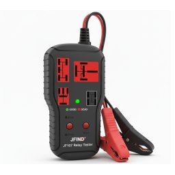 Tester relee auto JFIND JF107, universal 12V/24V, pentru relee 4 pini si 5 pini, indicator LED bun/defect