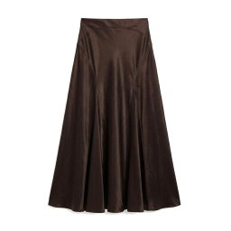TOPSHOP Fusta Tsmaya Satin Midi 31001621 19-0912 TCX chocolate brown