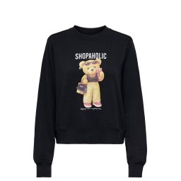ONLY Futer Onlbila L/S Bear O-Neck 15363143 C-N10 black