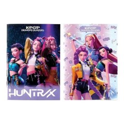 Vânători de Demoni K-POP: caiet liniat Huntrix de la clasa a 4-a – format A4, două modele