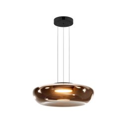 Pendul Bassa MOD501PL-L20BK1 — LED 20W, D45 cm, sticlă brună