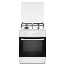 Aragaz pe gaz HEINNER HFSC-K6060WH, 4 arzatoare, Cuptor gaz, 60x60 cm, Alb