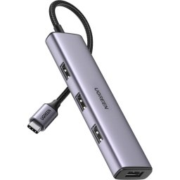 Hub USB-C la 4 x USB 3.0, Ugreen CM473, gri