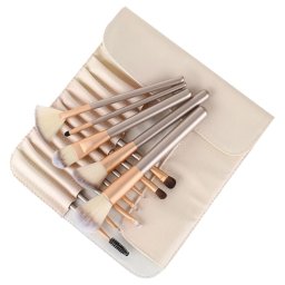 Set pensule machiaj, 12 pcs, cu geanta, pentru make-up, profesional