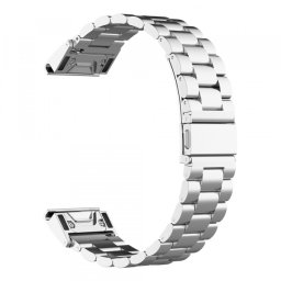 Curea Techsuit W010 pentru Garmin Watch Fenix / Forerunner Series, 22mm, Argintie