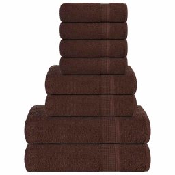 Set prosoape 8 piese maro 360 g/m² 100% bumbac GartenMobel Dekor