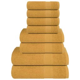 Set prosoape 8 piese Aur 360 g/m² 100% bumbac GartenMobel Dekor