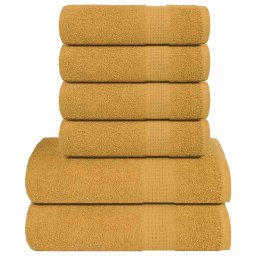 Set prosoape 6 piese Aur 360 g/m² 100% bumbac GartenMobel Dekor