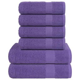 Set prosoape 6 piese violet 360 g/m² 100% bumbac GartenMobel Dekor