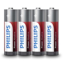 Baterii alcaline Philips Power AA LR6 1.5V, blister 4 bucati