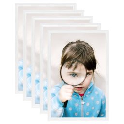 Rame foto colaj pentru masa, 5 buc. alb, 21x29,7 cm, MDF GartenMobel Dekor