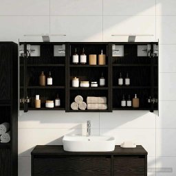 Set dulap baie cu raft 3 pcs 90 x 10,5 x 50 cm Lemn compozit GartenMobel Dekor