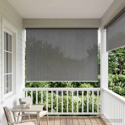 Jaluzea exterioara cu blocare UV de 90% Gri deschis HDPE GartenMobel Dekor
