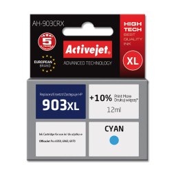 Activejet AH-903CRX ink for HP printer; HP 903XL T6M03AE replacement; Premium; 12 ml; cyan