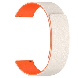 Curea pentru Huawei Watch GT 4 (41mm)/W1/Honor Watch S1/Garmin Venu 2S/Vivoactive 4S - Techsuit Watchband 18mm (W074) - Beige / Orange