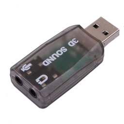 Placa de sunet SPSC-USB-01, 5.1 canale, USB-A, Transparent