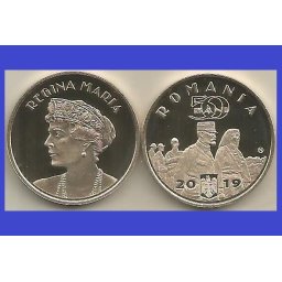 Romania 2019 - 50 bani, regina Maria, circulata