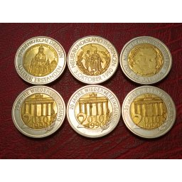 Germania 1990-2010 - 6 medali comemorative, bimetal