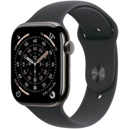 APPLE Watch Series 11 GPS + Cellular 46mm palaszürke titan toc negru curea sport M/L