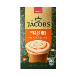 Mix de cafea, Jacobs Cappuccino Caramel, 8 plicuri x 12g