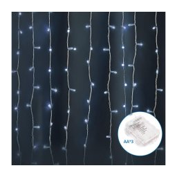 Aigostar-LED Ghirlandă de Crăciun pentru exterior 300xLED/8 funcții 3xAA 6x2m IP44 alb rece