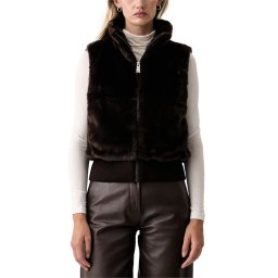DKNY Vestă din blană DP6V3181 ESP espresso