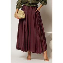 Fusta midi bordo clos din tencel casual eleganta