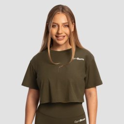 GymBeam Tricou pentru femei Cropped Limitless Espresso XXL