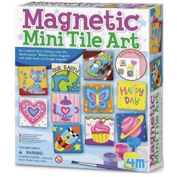 Set creativ de pictura placute ceramice cu magneti de frigider Magnetic Mini Tile Art 4M, +8 ani