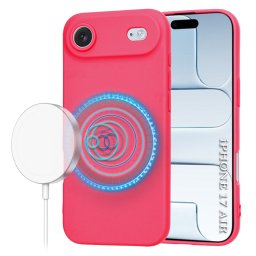 Husa de protectie Techsuit SoftFlex MagSafe compatibil cu iPhone 17 Air, Roz Intens