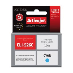 Activejet ACC-526CN ink for Canon printer; Canon CLI-526C replacement; Supreme; 10 ml; cyan