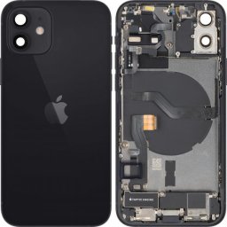 Piese si componente Capac Baterie Apple iPhone 12, Cu Carcasa Mijloc, Full Parts, Negru, Swap