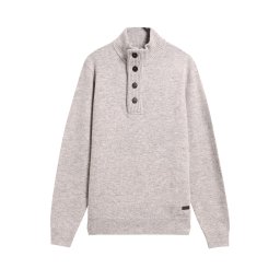 BARBOUR Pulover Essential Patch Half Zip MKN0585 gy31 light grey marl
