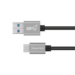 Cablu USB-A la USB-C Kruger&Matz 1 m, 10 Gbps, 15 W
