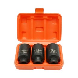 Trusa chei tubulare de impact lungi 34-38 mm, 1/2 inch, Cr-Mo, 3 piese