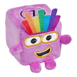 Jucarie de plus Numberblocks Blocklets Sapte, mini mascota educativa 8 cm
