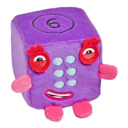 Jucarie de plus Numberblocks Blocklets Sase, mini mascota educativa 8 cm