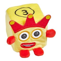 Jucarie de plus Numberblocks Blocklets Trei, moale si educativa, 8 cm