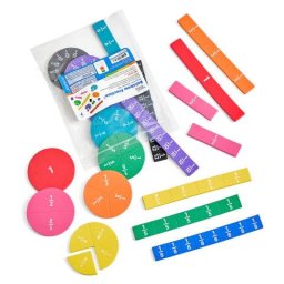 Set fractii magnetice Rainbow Fraction pentru învatare interactiva, 51 piese