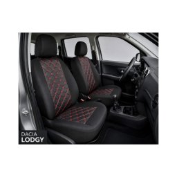 Huse scaune auto Dacia Lodgy 2012+ 7 locuri, premium, imitatie piele romb