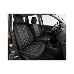 Huse scaune auto Dacia Sandero Stepway II 2019+ premium piele ecologica romb