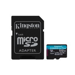 Card memorie microSDXC Kingston Canvas Go! Plus 512GB U3 V30 A2 cu adaptor SD