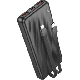 POWER BANK Borofone "BJ57", 10000mAh, 22.5W, 2 x USB; 1 x USB Type-C, 1 x Micro USB, total 2A, negru "6941991111846" (timbru verde 0.98 lei)