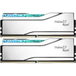 Kit Memorie RAM G.Skill Trident Z5 Royal RGB Silver Intel XMP 3.0 F5-7600J3646G16GX2-TR5S, 32GB, DDR5-7600MHz, CL36, Dual Channel